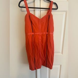 Going out mini dress coral orange